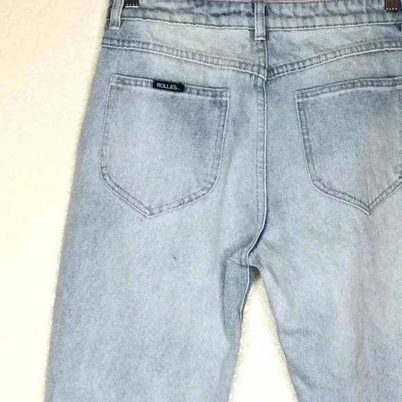 Rolla's High Rise Jeans Size 29 Light Wash Mid Rise Skinny Fit Tapered - Picture 3 of 9
